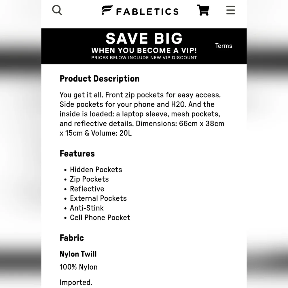 Fabletics Backpack NEW - Picture 13 of 16